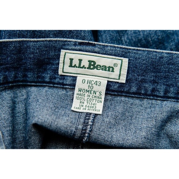 L.L Bean Jean Skirt Women's 10 Blue Denim O HC43 - Picture 3 of 6